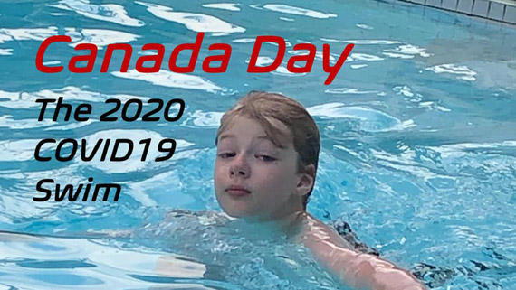 Lawson going for a swim on Canada Day Lawson going for a swim on Canada Day