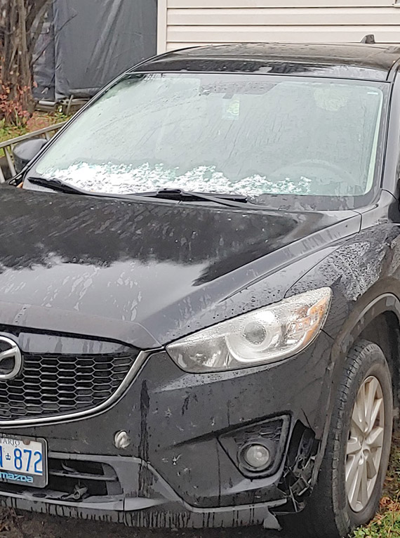 Snow on the Car today